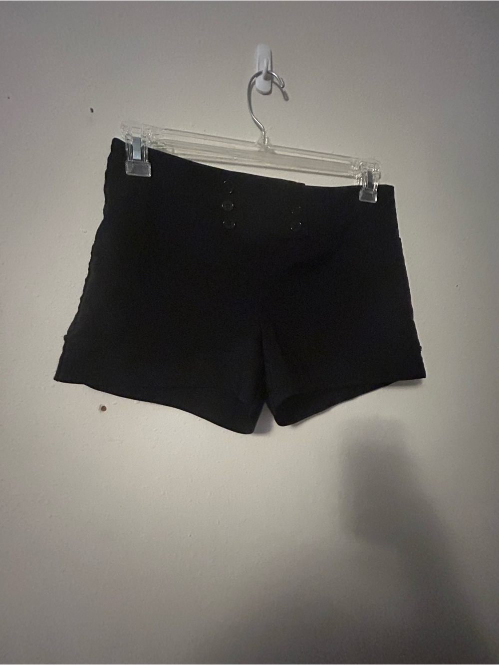 Valia Black Women's High-Waist Button-Front Shorts